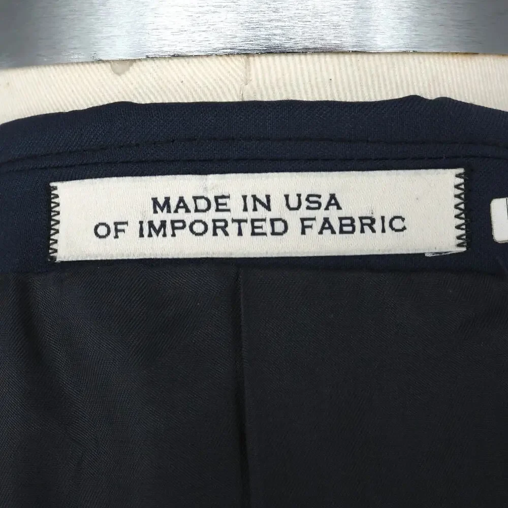 Joseph Abboud Sport Coat Mens 44R Blue Wool Jacket Lined Blazer Slim Fit